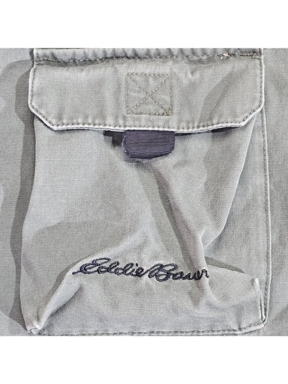 Eddie Bauer Utility Vest Mens XL Gray Full Zip V Neck Activewear Fishing Outdoor - Picture 9 of 11